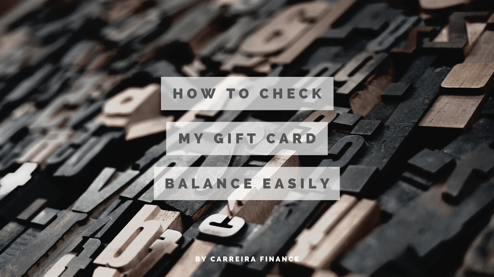 Check Gift Card Balance